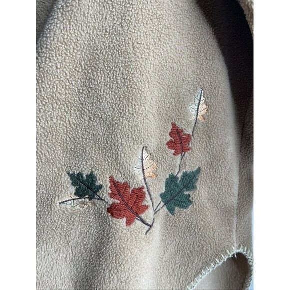 Attraction Size XL Grannycore Fleece Cardigan Jacket Embroidered Flowers - Picture 2 of 12